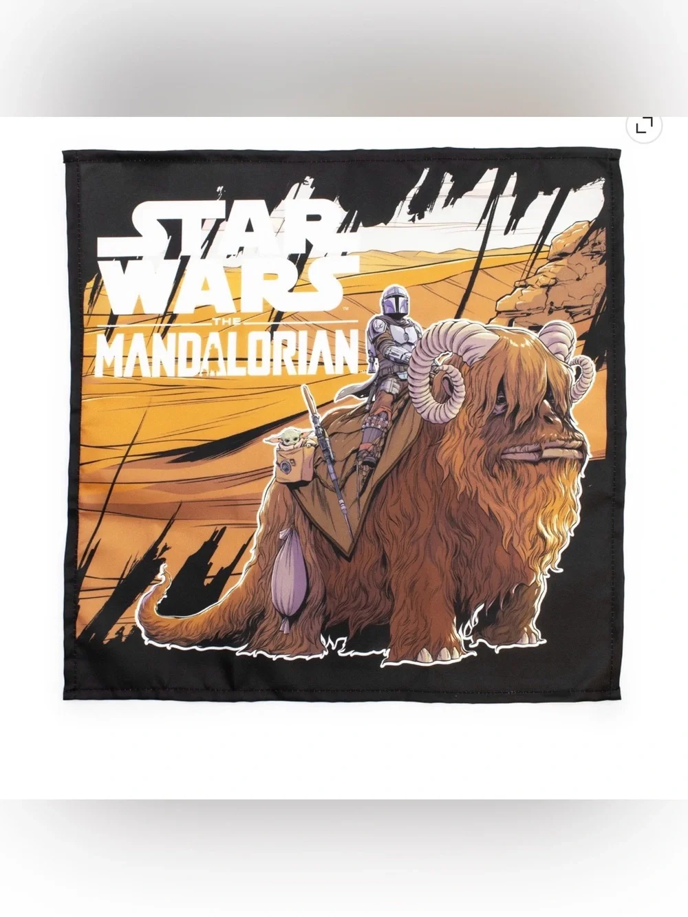 Star Wars The Mandalorian Green and Black Snack Bowl Set with Themed Napkin